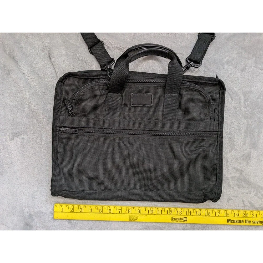 TUMI Business Briefcase Nylon Black Shoulder Strap 2603D3 RARE